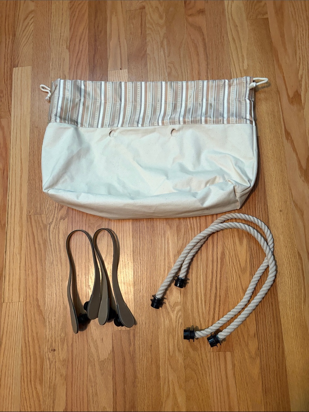 O bag Canvas insert for Beach tote and 2 sets of straps